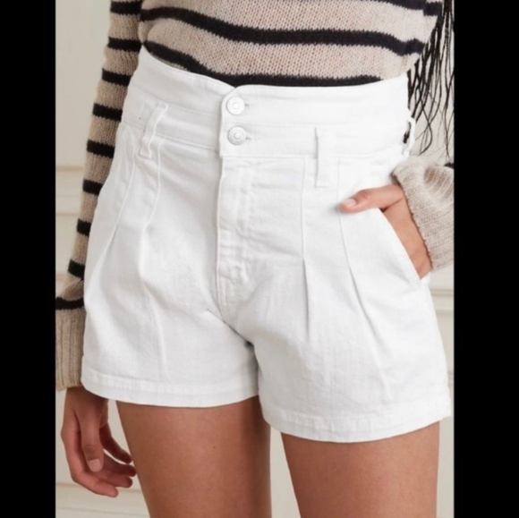 Veronica Beard Jaylen High Rise Comfort Stretch Denim Shorts White 29 - Picture 1 of 14